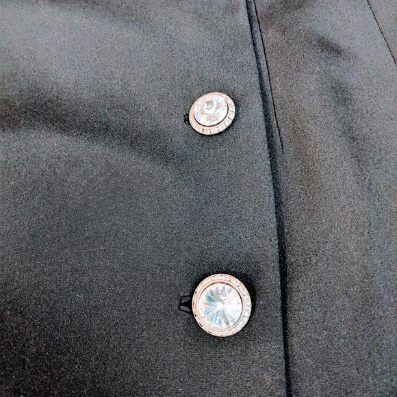 Vintage Eva Chun Jacket Black 100% Silk Size 6 - Picture 5 of 8